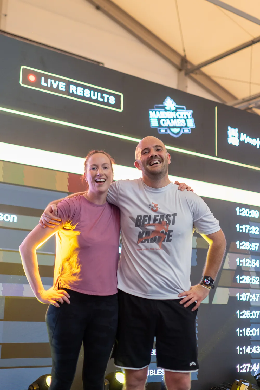 Competitors stand together for a photograph. Mecca Sim 5.
