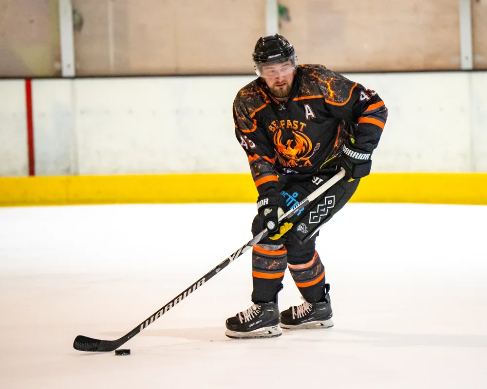 Phoenix player controls the puck